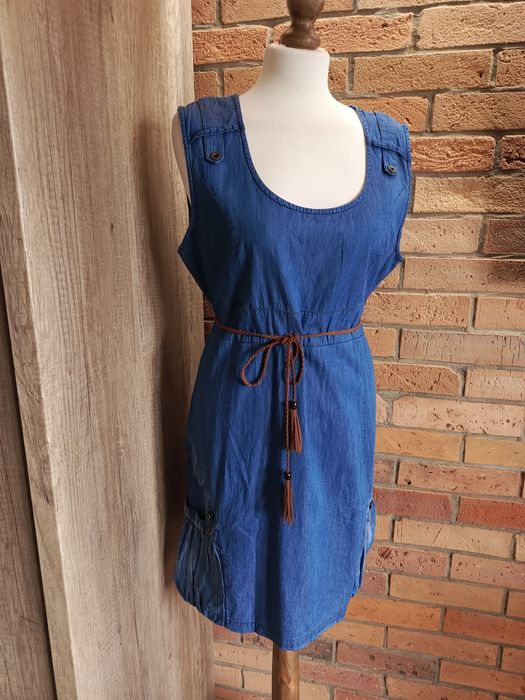 sukienka jeansowa SURE 42   bawełna casual boho lato codzienna