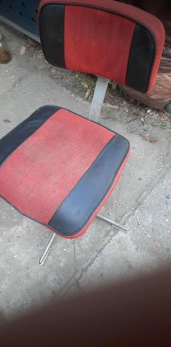 Fotel krzesło obrotowe PRL do renowacji krzesło biurowe vintage prl