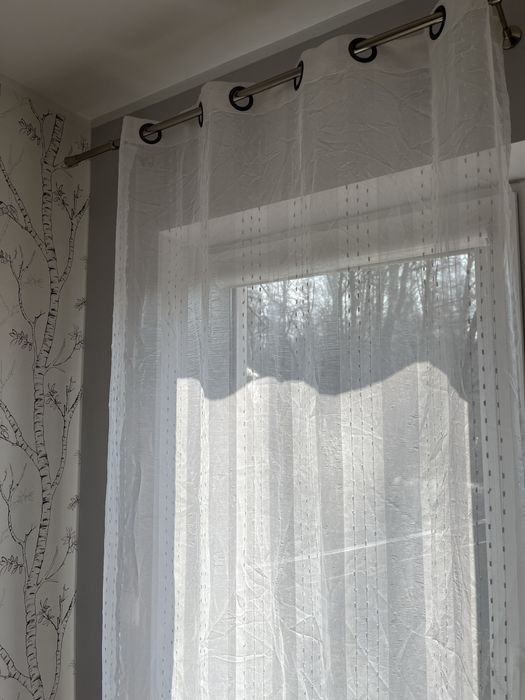 3 firanki na kółka białe