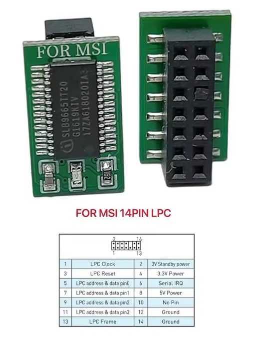 Модуль TPM 2.0 14pin MSI або Asus для Qiyida K9S  та інших