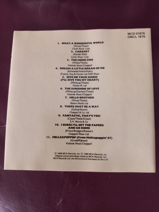 CD "What a Wonderful World" de Louis Armstrong