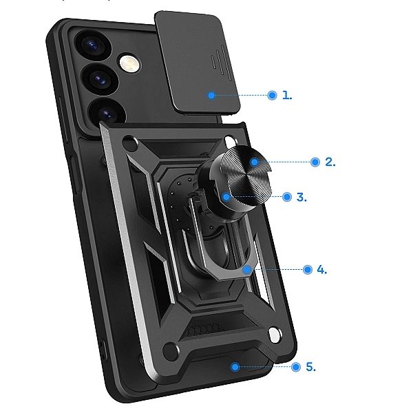 Etui Hybrid Armor Camshield do Samsung Galaxy S24+ pancerne z osłoną n