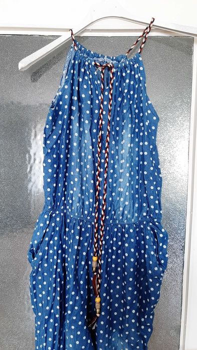 Kombinezon letni, damski, w kropki, rozmiar 38