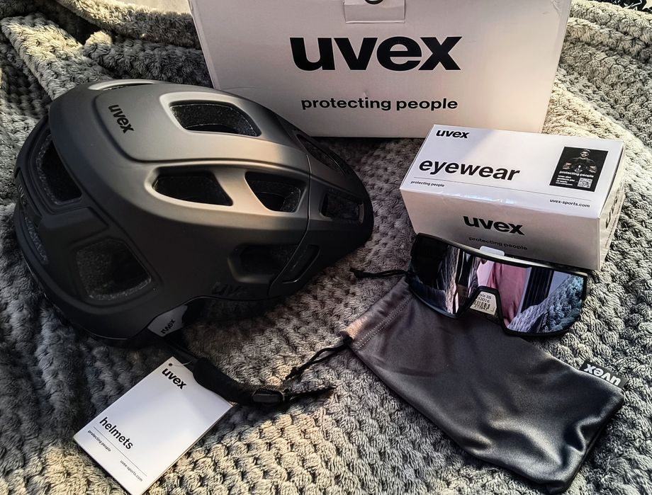 Zestaw UVEX nowy kask rowerowy+okulary (cena w sklepie prawie 900 zł)