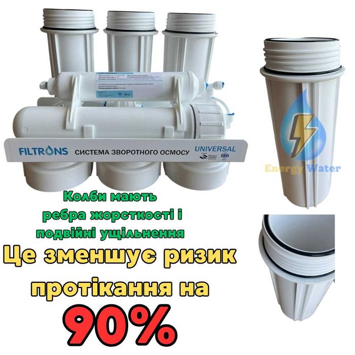 Зворотний осмос фільтр для води під мийку 5 ступенів очищення