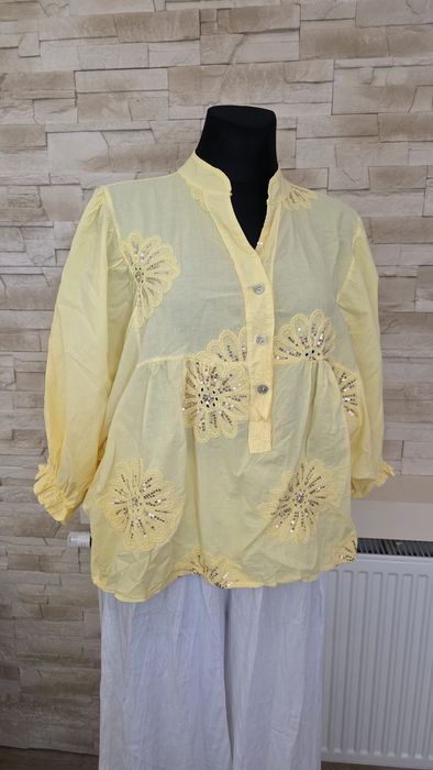 Koszula boho aniolek żółta