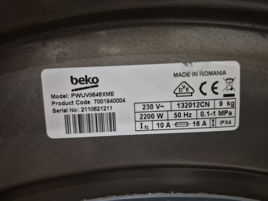 Pralka beko 9kg.
