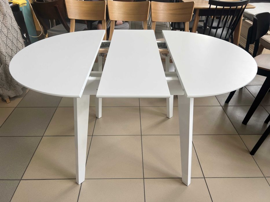 Стіл Марс Д90+30 кухонний круглий розкладний на кухню бук для кухні