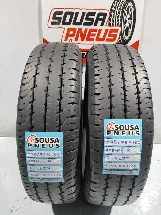 2 pneus semi novos 195-75R16C Dunlop - Oferta dos portes