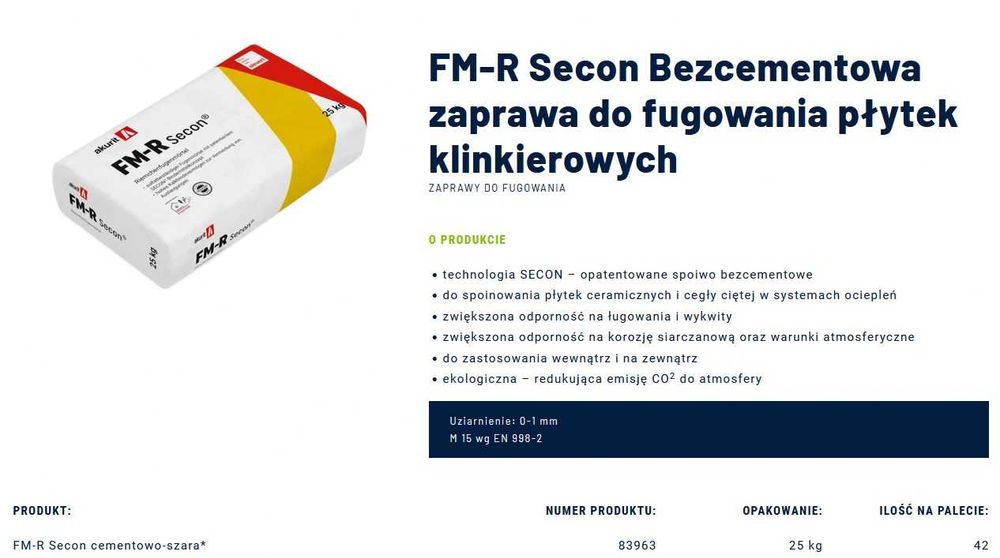 sprzedam fugę bezcementową
