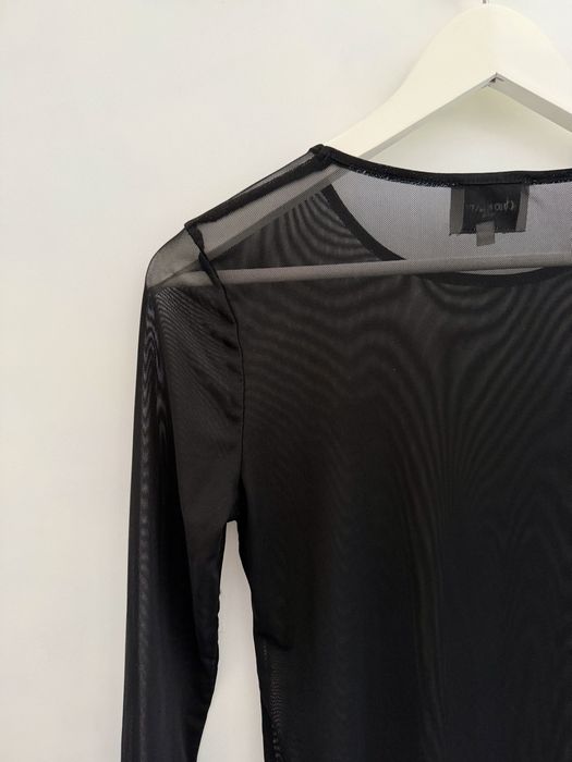 Mesh Top bluzka z długim rękawem z siateczki S