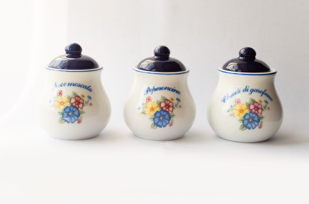 Вінтажна Італійська порцеляна з ручним розписом, спеції