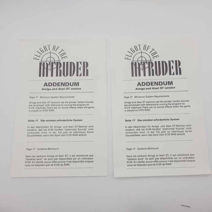 Flight of the Intruder Atari ST