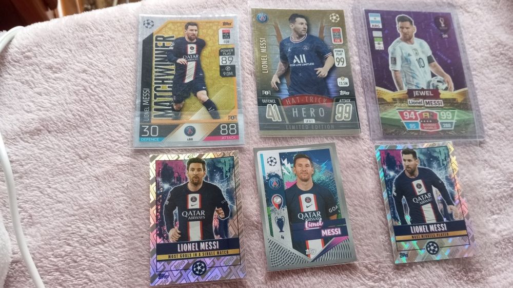 Cards e cromos do Messi