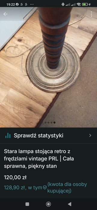 lampa podłogowa PRL