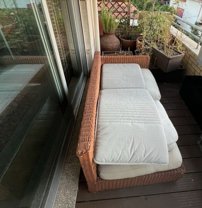 Sofa varanda / jardim - ratan - usado