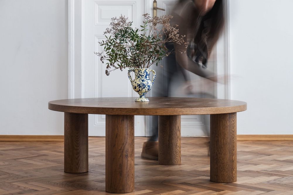 Stolik kawowy Ystad drewniany mid-century modern vintage