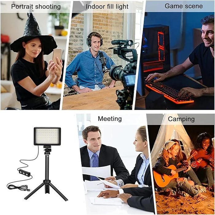 Zestaw 3 lamp studyjnych LED RGB