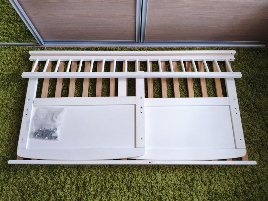 Łóżeczko łóżko dziecięce stelaż drewniane 140 x 70 materac