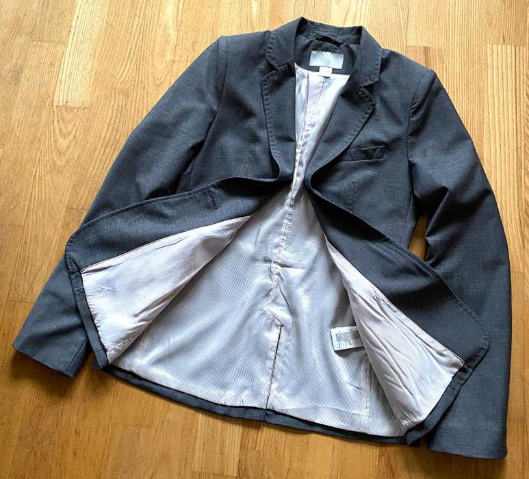 Żakiet marynarka szara matura H&M roz.36