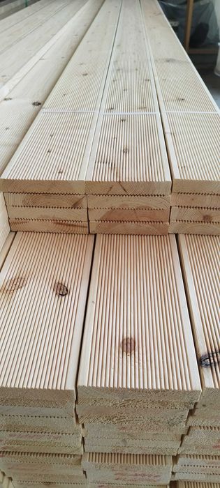 Deska tarasowa ryflowana gładka 28x145 sosna skandynawska deski taras
