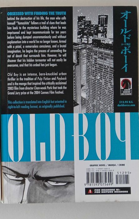 Old Boy, Vol. 2. Mangá em Inglês, Tsuchiya e Minegishi