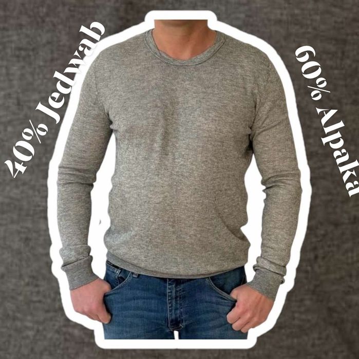 Samsoe&Samsoe sweter męski L Jedwab Alpaka
40%Jedwab 
60%Alpaka 
rozmi