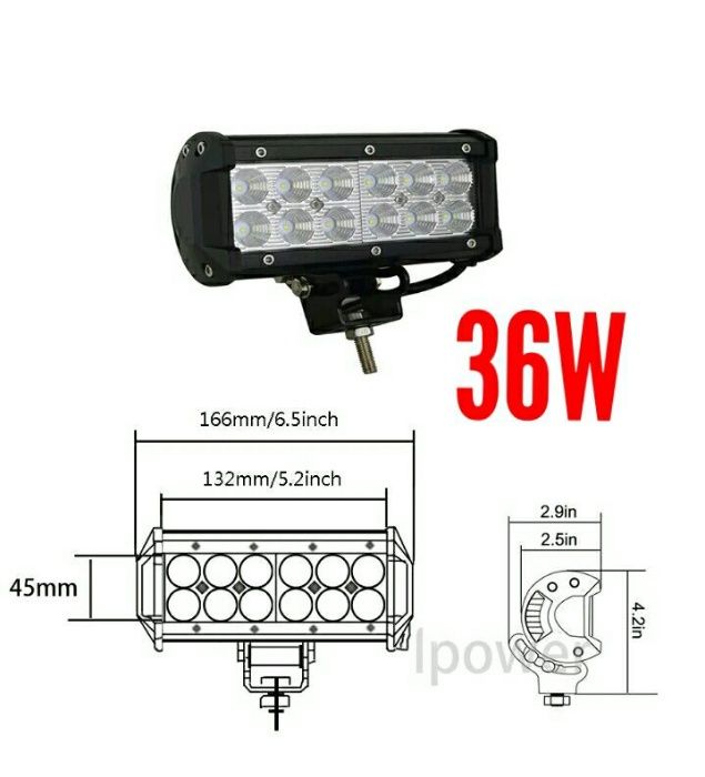 2 barras led 36W