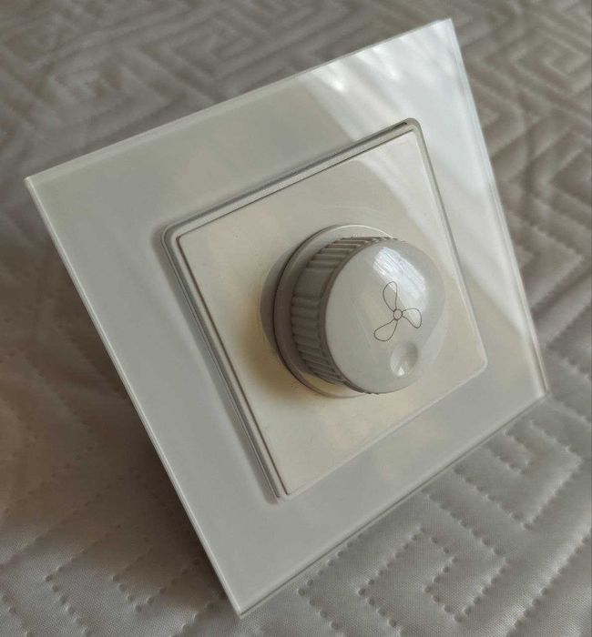 Регулятор обертів Premium димер вентилятора Glass black