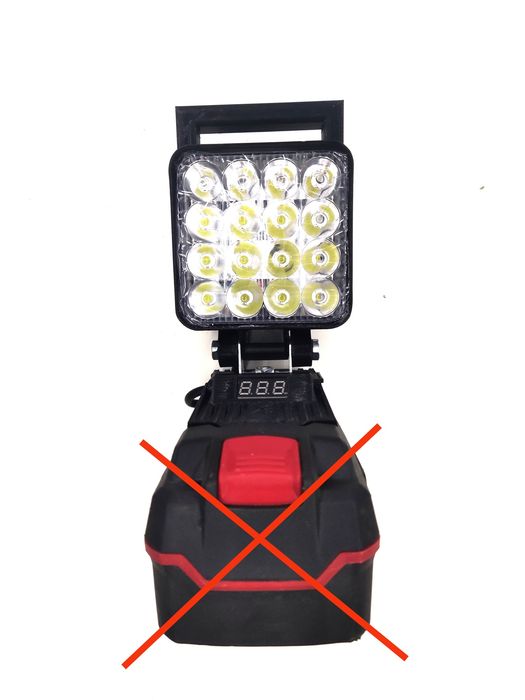 Farol LED 48w para Bateria Parkside 20v