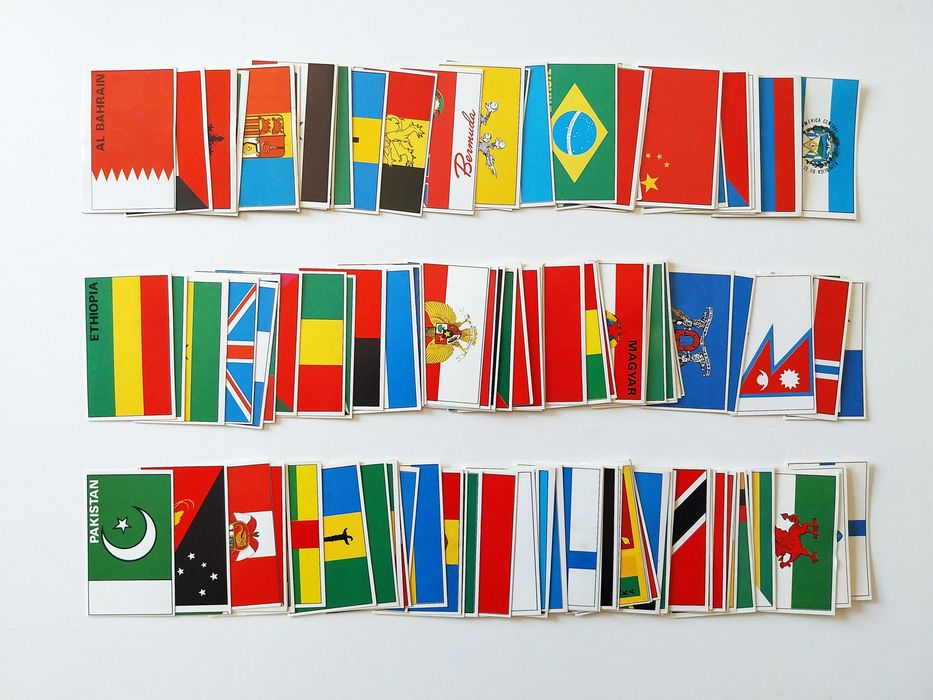 104 cromos GOLD FLAGS (1992) bandeiras | Europer lote ou venda avulso