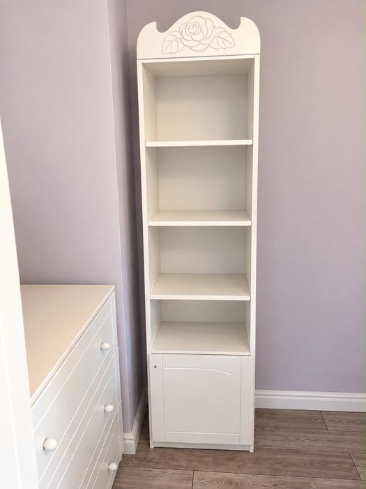MEBLIK BIANCO FIORI – szafa + komoda + regał/słupek