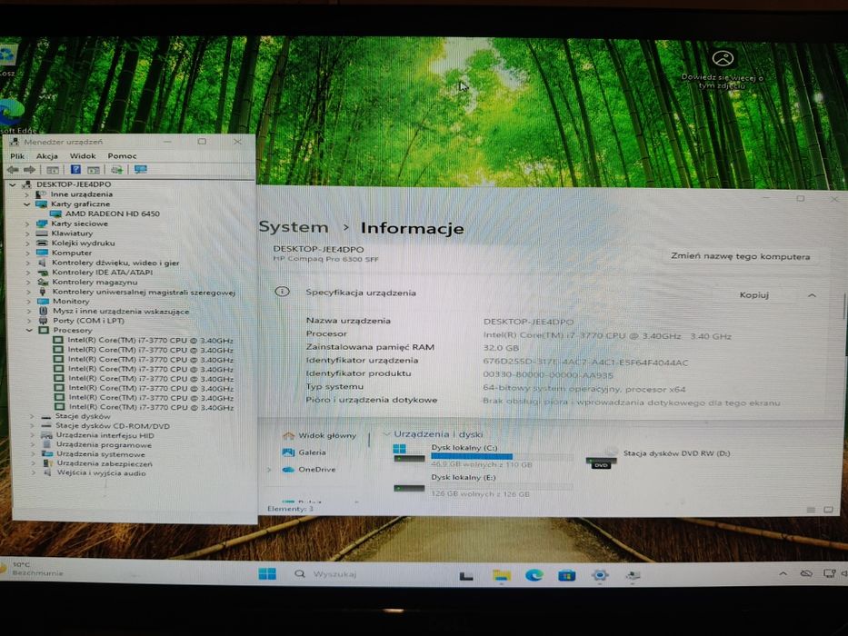 Komputer do Pracy i7,32 GB RAM,SSD,Win 11