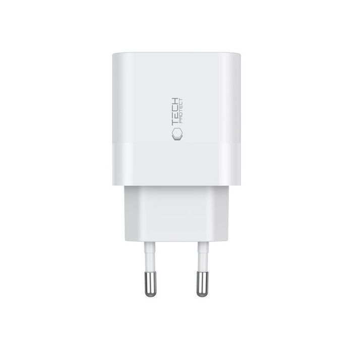 Ładowarka Tech-Protect C20W sieciowa 2x USB-C PD 20W - biała