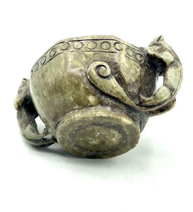 Incensário, queimador de incenso em pedra jade seculo 19