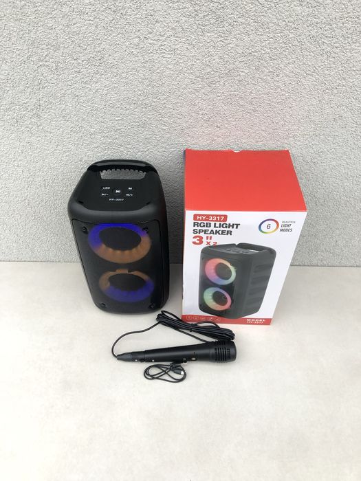 Колонка портативная Bluetooth колонка із мікрофоном FM радіо блютуз