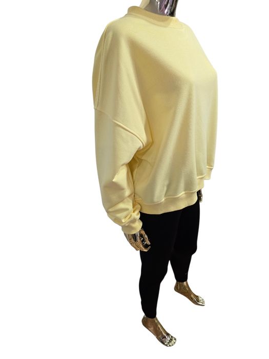 Bluza damska oversize bananowa BASIC SHORT rozmiar uniwersalny Lenoshka