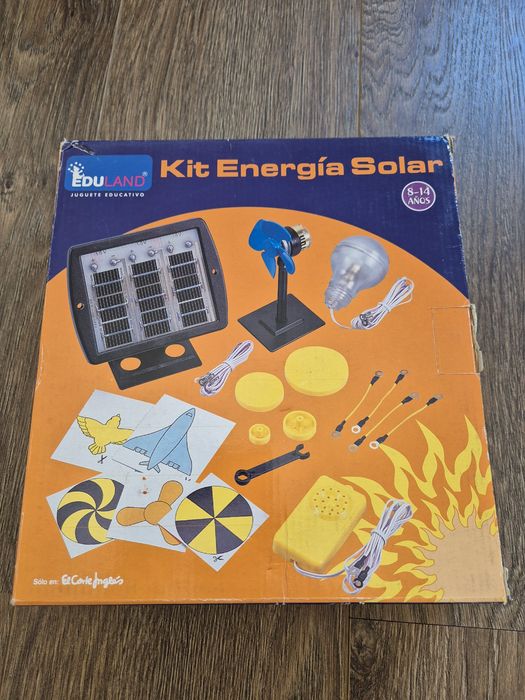 Jogo educativo kit energia solar, completo, como novo