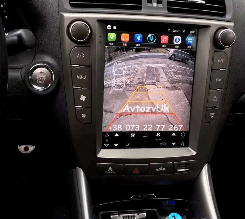 Магнитола Lexus IS250 GS300 GPS TV USB 2 дин Лексус CarPlay Android 15