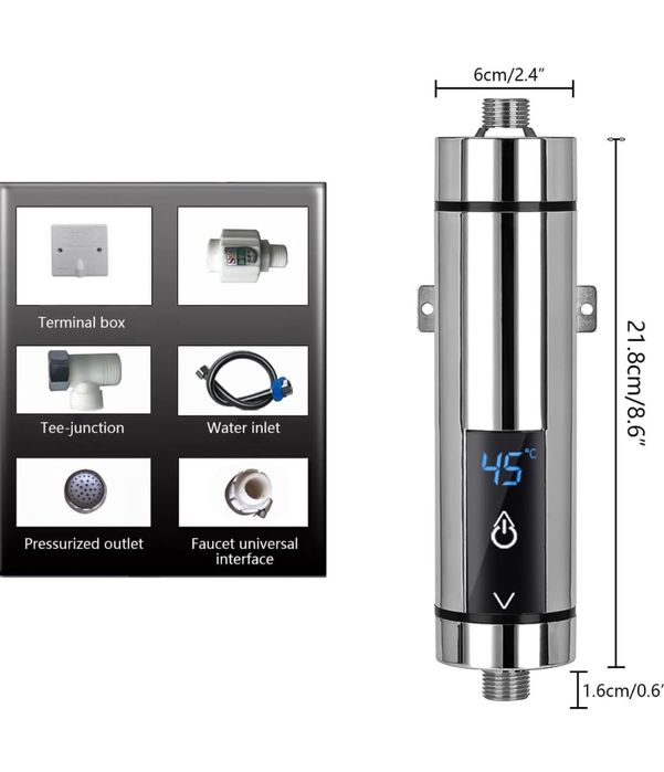 Mini Aquecedor de Água instantânea sem tanque cozinha Dusche Jardim