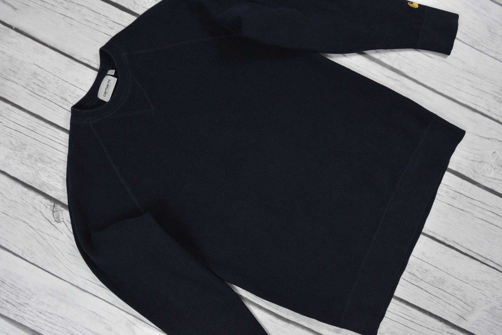 Carhartt WIP Chase Sweater Dark Navy Gold Sweter Crewneck Rozmiar S