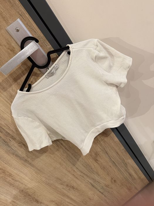 Bluzka biała na krótki rękaw