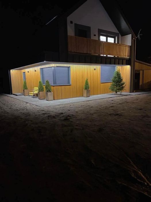 Domek nr 3 z jacuzzi (termobania), staw, sauna, 10 osób