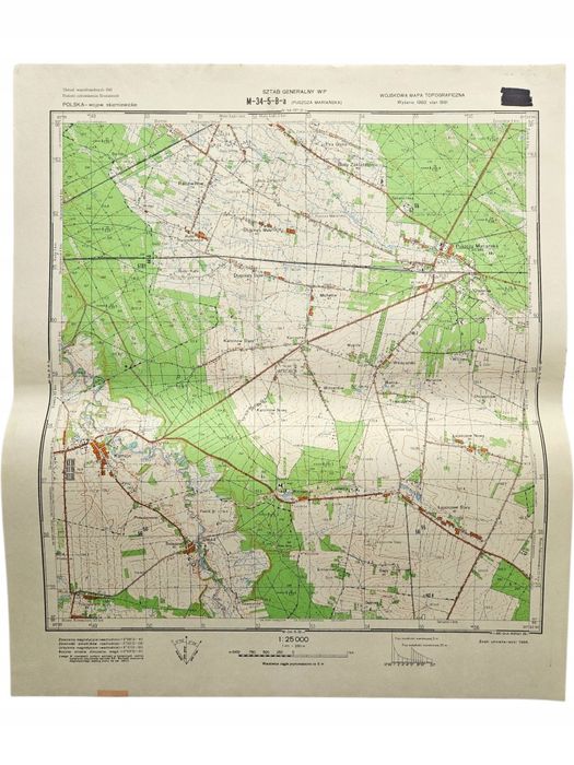 Wojskowa Mapa Topograficzna WP 1:25 000 M-34-5-B-a Puszcza Mariańska