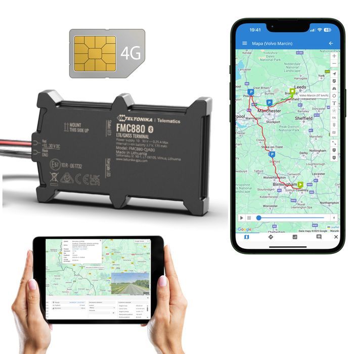 Lokalizator GPS do samochodu 4G LTE  z aplikacją prosty montaż