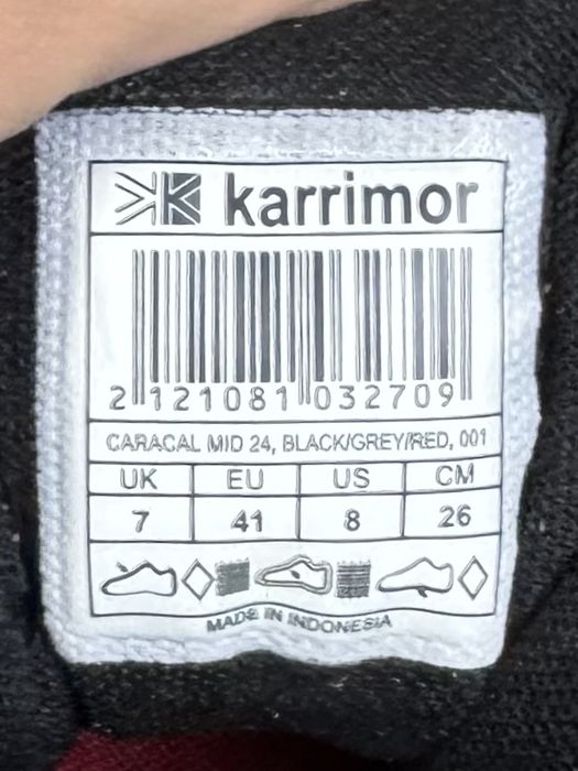 Karrimor Trail Runner ботинки 41 размер трекинговые черно-серые
