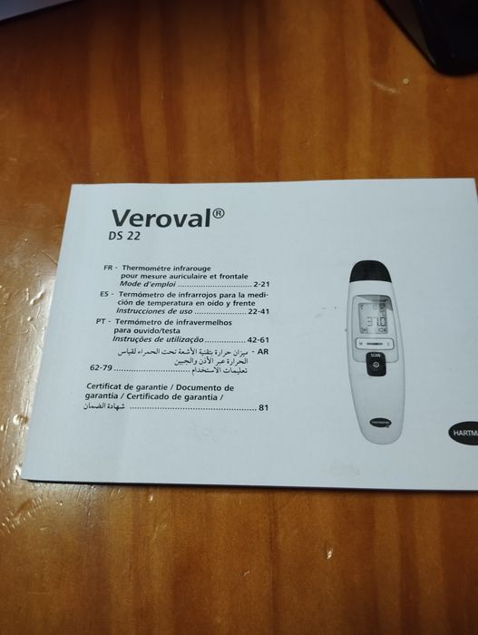 Veroval DS 22 Termómetro Infravermelhos 2-em-1 Ouvido/Testa