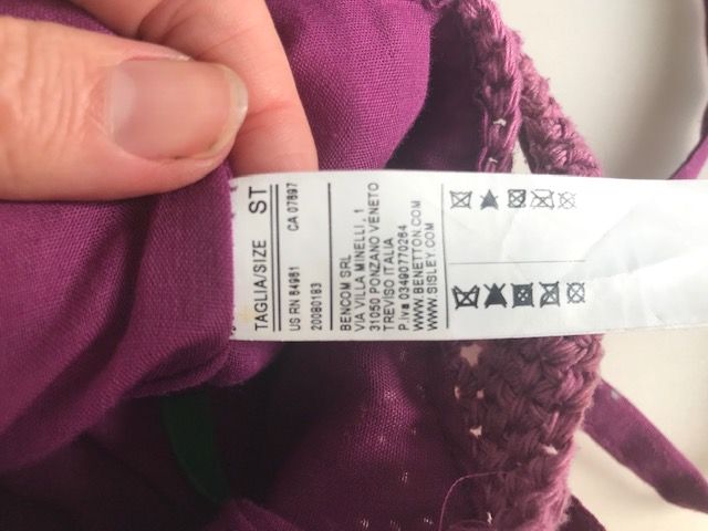 Bolsa em crochet Benetton menina