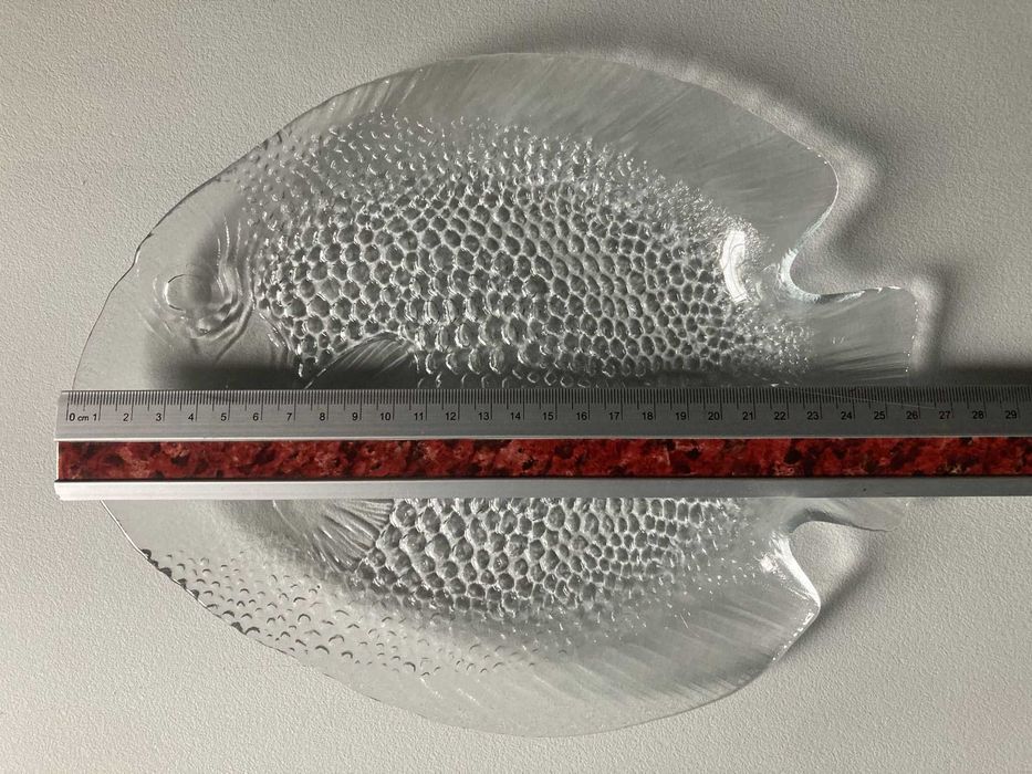 Travessa de Vidro Formato de Peixe