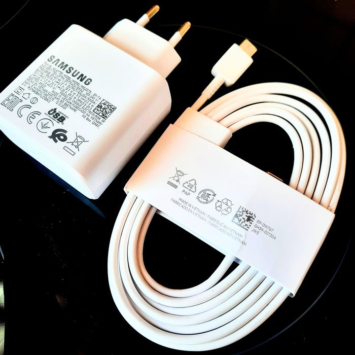 Швидкісна зарядка 45W Samsung PD Блок + Провід на 5А довжина 1,8 метра Type-C/Type-C
